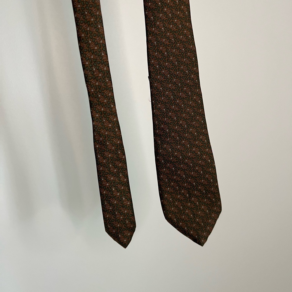 Vintage Oscar De La Renta 100% Silk Paisley Tie - Picture 3 of 10